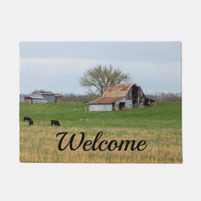 Ozark Old Farm Welcome Doormat (Front)
