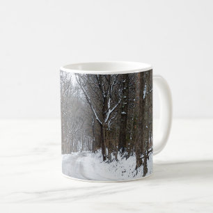 Ozark Snow Covered Road Painterly Coffee Mug