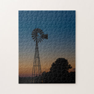 Ozark Sunset Windmill Jigsaw Puzzle