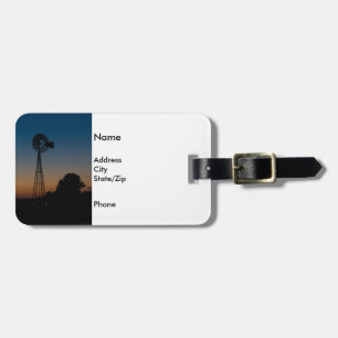 Ozark Sunset Windmill Luggage Tag