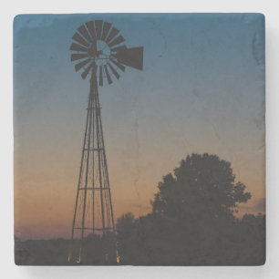 Ozark Sunset Windmill Stone Coaster