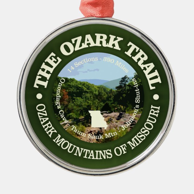 Ozark Trail (rd) Metal Ornament (Front)