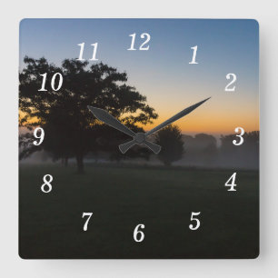 Ozarks August Dawn Wall Clock