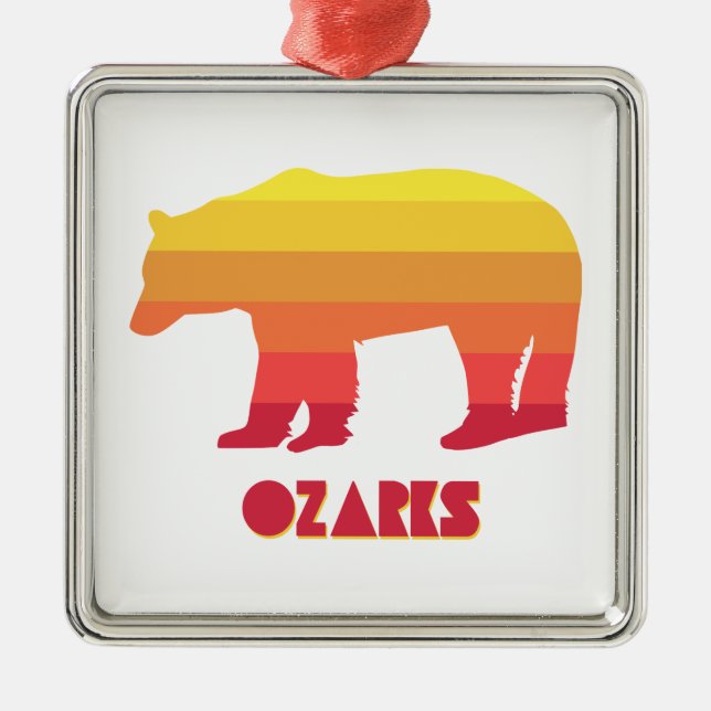Ozarks Bear Metal Ornament (Front)