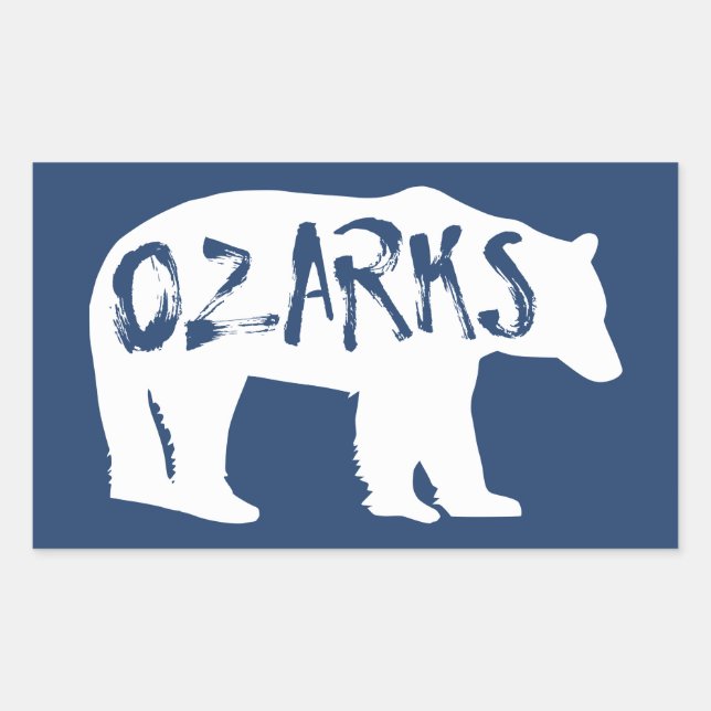 Ozarks Bear Rectangular Sticker (Front)