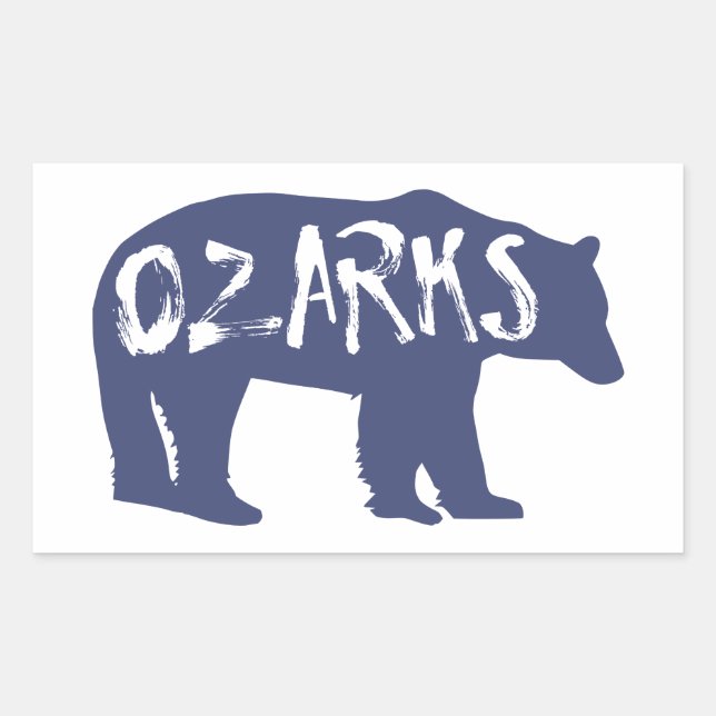 Ozarks Bear Rectangular Sticker (Front)