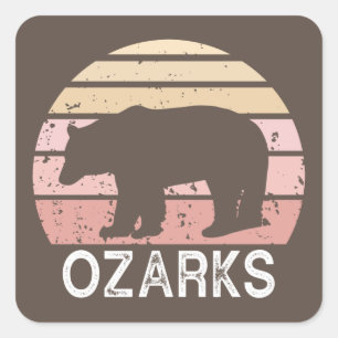 Ozarks Bear Square Sticker