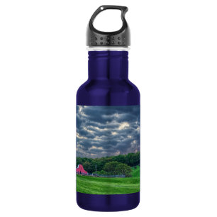 Ozarks Cloudy Farm Sunset Water Bottle