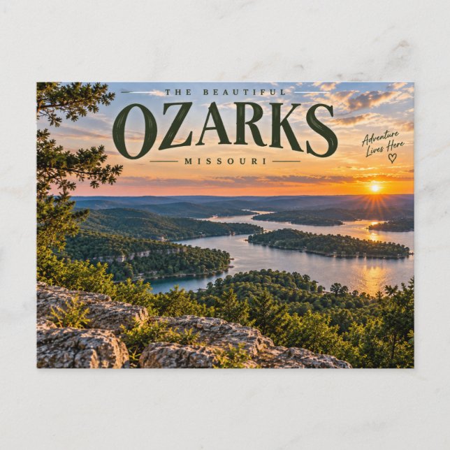 Ozarks Missouri Postcard (Front)