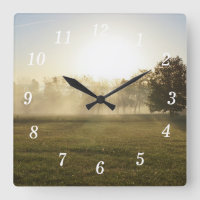 Ozarks Morning Fog Wall Clock