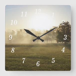 Ozarks Morning Fog Wall Clock