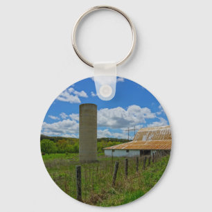 Ozarks Old Barn and Silo Key Ring