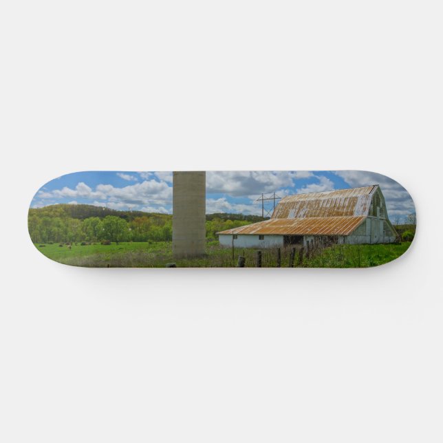 Ozarks Old Barn and Silo Skateboard (Horz)