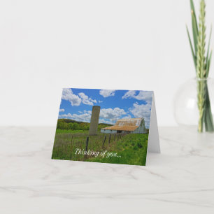 Ozarks Old Barn and Silo Thinking Of You Card