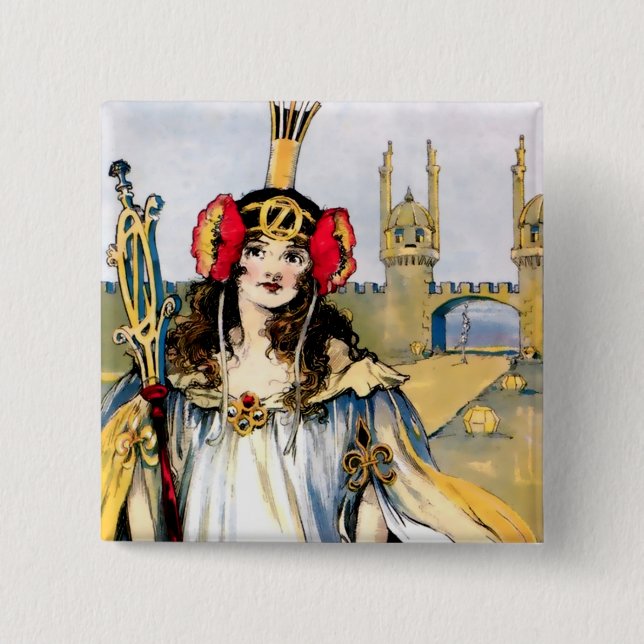 “Ozma of Oz” by John R Neill 15 Cm Square Badge (Front)