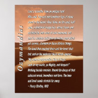 Ozymandias Poem by Percy Shelley, 1819 Poster