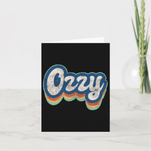 Ozzy First Name Boy Vintage Style 70s 80s Personal Card