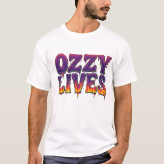 Ozzy Lives” — Psychedelic Acid Trip Font T-Shirt