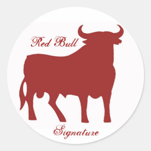 P1020224_WR, Red Bull, Signature Classic Round Sticker