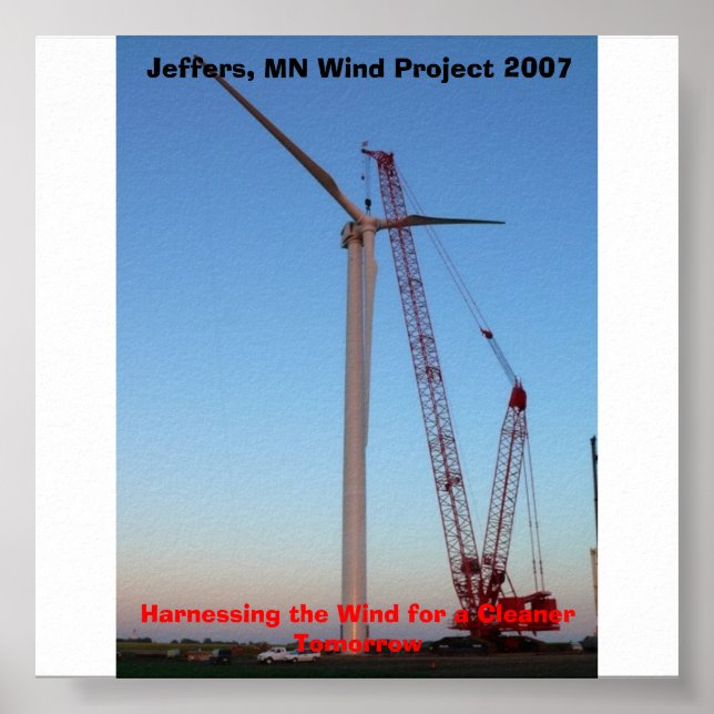 P1050450, Jeffers, MN Wind Project 2007, Harnes... Poster (Front)
