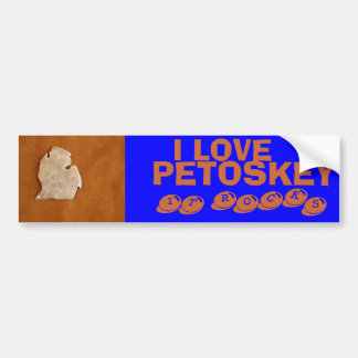 P2200029, I LOVE PETOSKEY ROCKS - Customised Bumper Sticker