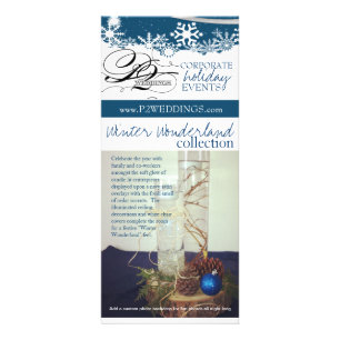 P2 Weddings Winter Wonderland Decorating Package Rack Card