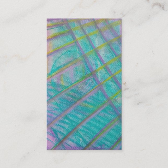 P34 Unique Colourful Abstract Art Appointment Card (Front)