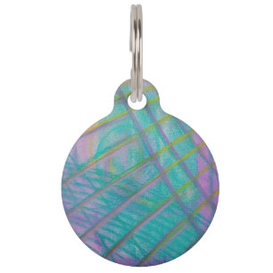 P34 Unique Colourful Abstract Art Pet Tag