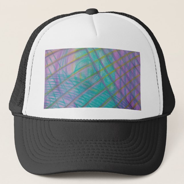 P34 Unique Colourful Abstract Art Trucker Hat (Front)