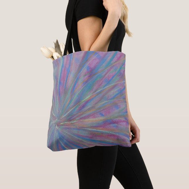 P36 Unique Colourful Abstract Art Tote Bag (Close Up)