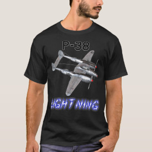 P38 Lightning USAF Warbird WW2 Plane T-Shirt