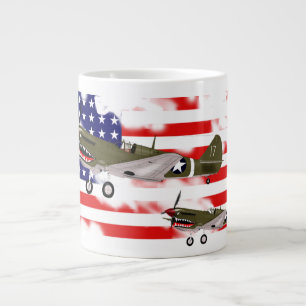 P40 Guadalcanal Fighter Large Coffee Mug