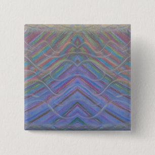 P40M Unique Colourful Abstract Art 15 Cm Square Badge