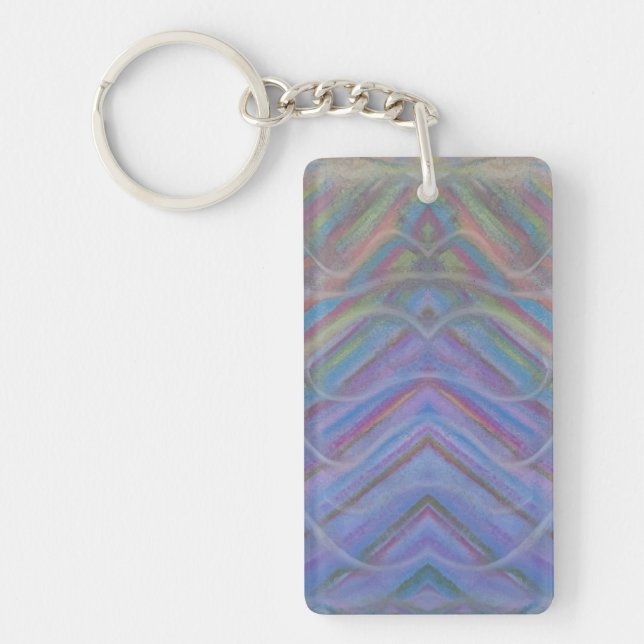 P40M Unique Colourful Abstract Art Key Ring (Front)