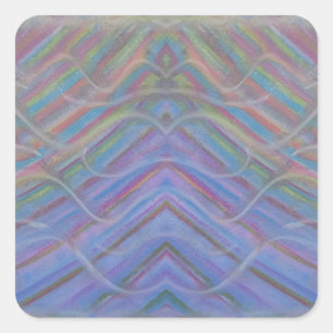 P40M Unique Colourful Abstract Art Square Sticker