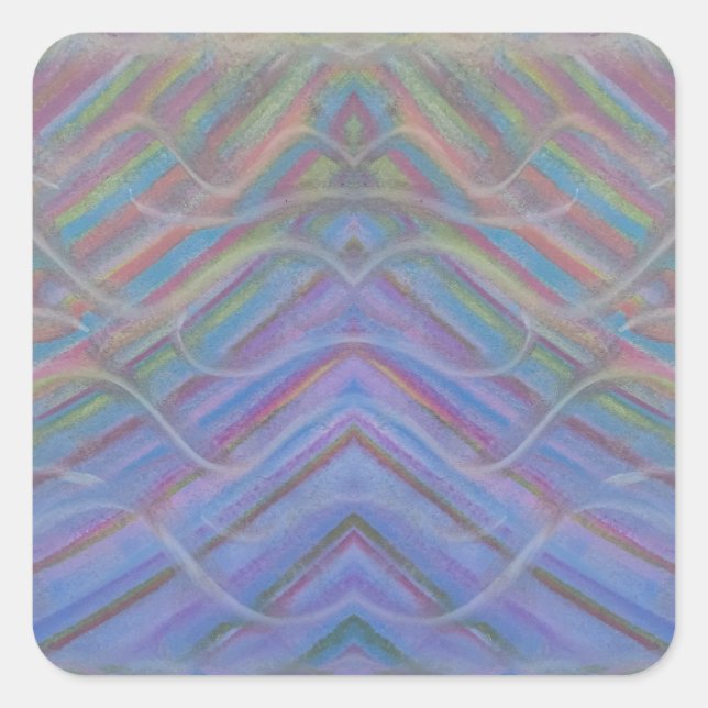 P40M Unique Colourful Abstract Art Square Sticker (Front)