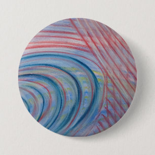 P43 Blue Red Yellow Colourful Abstract Art 7.5 Cm Round Badge