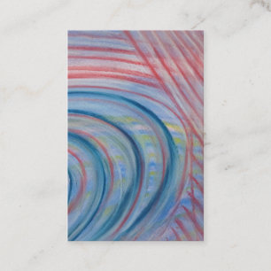 P43 Blue Red Yellow Colourful Abstract Art Business Card