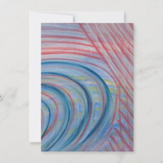 P43 Blue Red Yellow Colourful Abstract Art Card