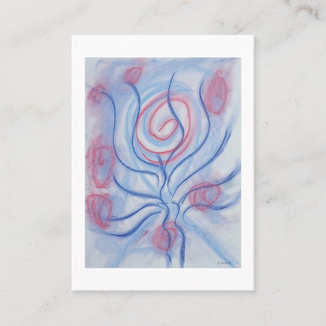 P43 Unique Colourful Abstract Art Calling Card (Front)