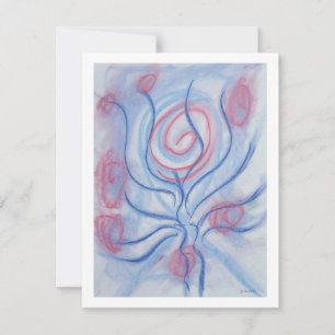 P43 Unique Colourful Abstract Art Card