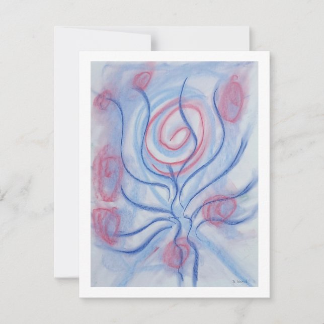P43 Unique Colourful Abstract Art Card (Front)