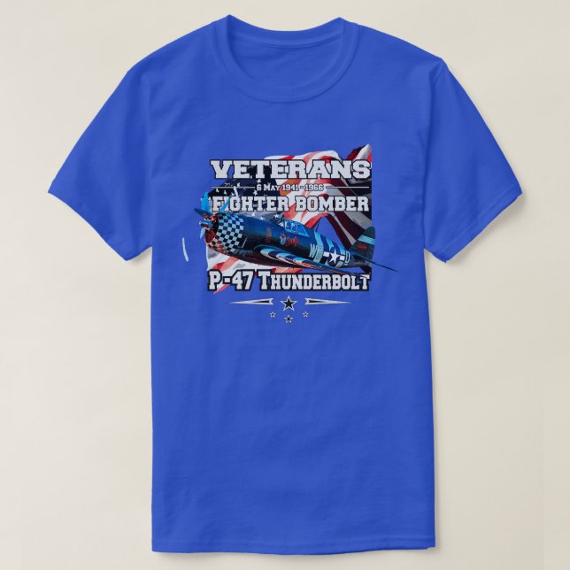 P47 Thunderbolt fighter aircraft T-Shirt (Design Front)