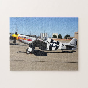 P51 Mustang aeroplane at airshow 252 piece puzzle