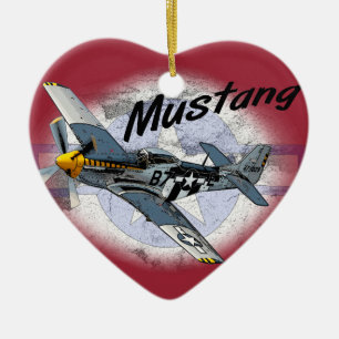P51 Mustang Ceramic Tree Decoration