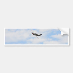 P51 Mustang In Flight Bumper Sticker