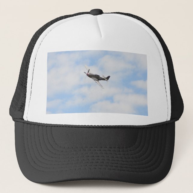P51 Mustang In Flight Trucker Hat (Front)