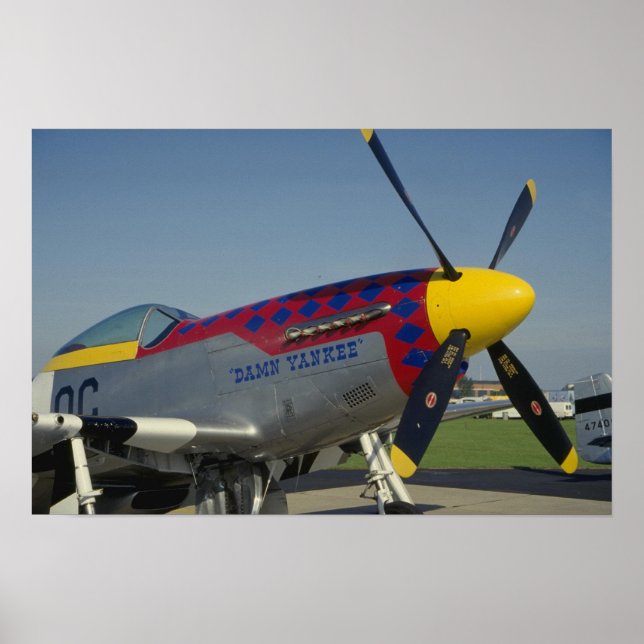P51 Mustang, nose cone/propellor showing nose art Poster (Front)