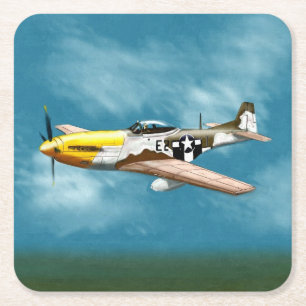 P51 Mustang Paper Coasters