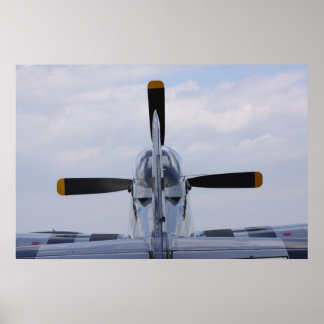 P51 Mustang ready for flight Poster